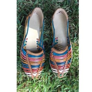 Colorful Woven huarache sandals